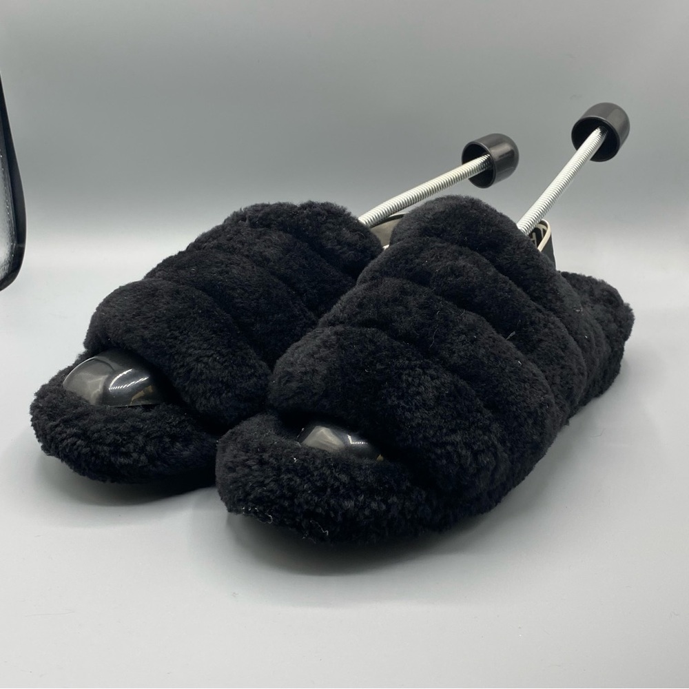 UGG Black Fluffy Sandals​ - Picture 4 of 4